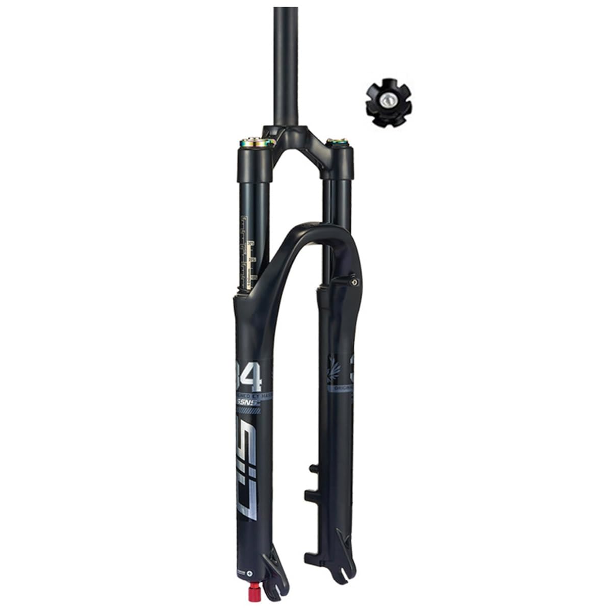 HOMSXPAC 26 27.5 29 In Air Mountain Bike Suspension Fork Damping 1 1/8 Straight Tube Bicycle Front Forks Fit MTB Touring Folding XC E-Bikes 120mm Travel QR 9MM