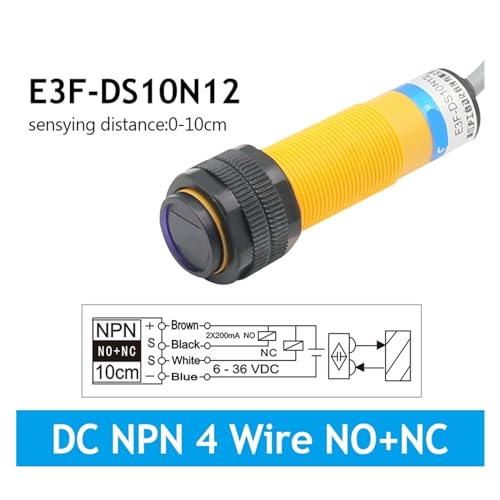 Sensor de reflexión difusa E3F-DS10 interruptor fotoeléctrico M18 3