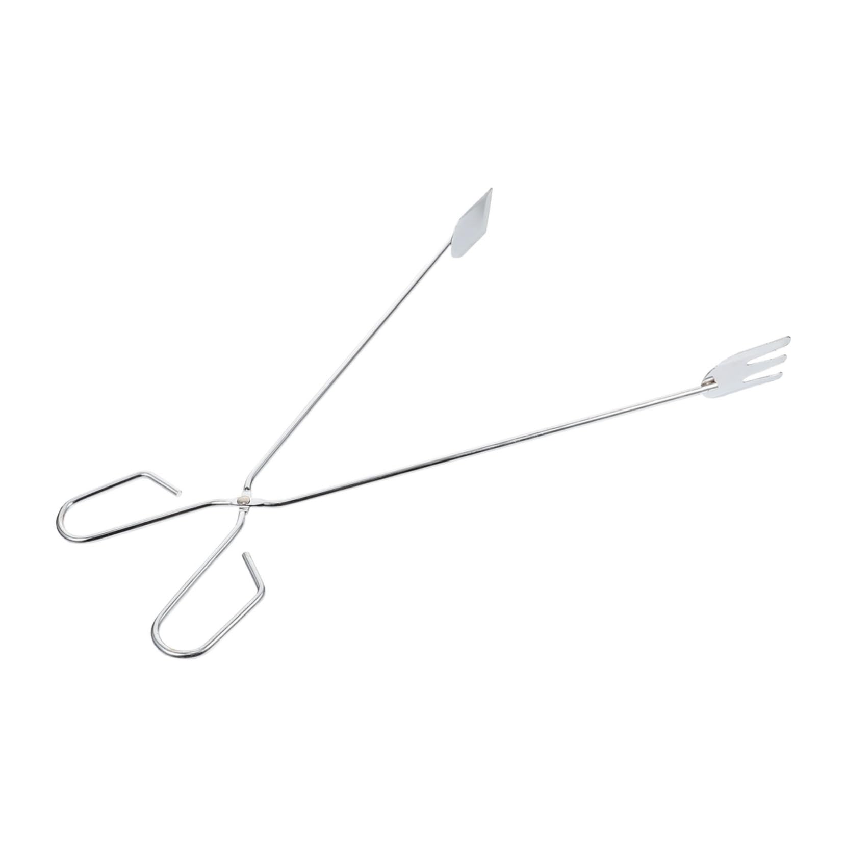 Toddmomy 5Pcs Chromium Plating Charcoal Tongs Portable Scissor Clamp for Bbq Camping and Outdoor Cooking Heavy Duty Charcoal Clip for Easy Handling and Firewood Moving