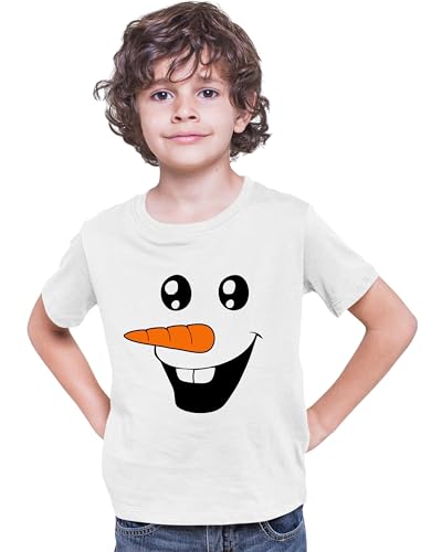 Go All Out Cute Snowman Face Funny Christmas Mens Toddler Women Youth T-Shirt