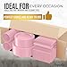 350 Pcs Pink Plastic Plates For Party, Pink Disposable Plates Set, 50 Of Each 9