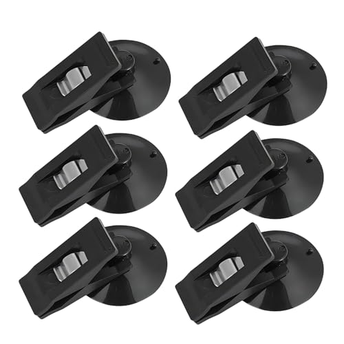 TOGRAND Multi Purpose Suction Cup Clips Car Sunshade Cloth Fixing Clip Refrigerator Message Papers Clip(Black)
