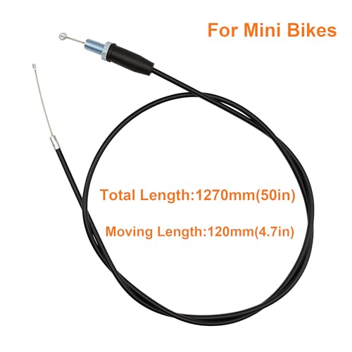 Image of Strongthium 50 Inch Mini Bike Throttle Cable for Coleman CT200U Predator 212 Baja MB165 MB200 196cc 5.5hp 200cc 6.5hp Heat Warrior MOTOVOX MBX10 MBX11 GX160 GX200 Pit Dirt Bike Parts (Adjustable)