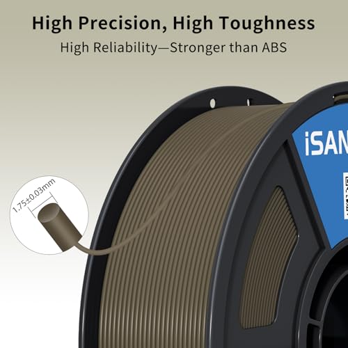 Image of iSANMATE 3D Printer Filament ASA Champagne Gold, UV & Weather Resistant ASA Filament Perfect for Outdoor Functional Parts, for Bambu Lab 3D Printers,AMS,AMSLite, 1kg Spool (2.2lbs)