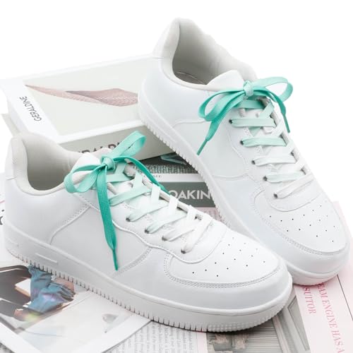 Image of Flat Colorful Shoelaces Gradient Rainbow Shoe Lace Shoestring 2 Pair