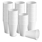150 count 12 oz White Paper Hot Cups | Disposable Coffee Cups, Party Cups for Hot and Cold Drinks