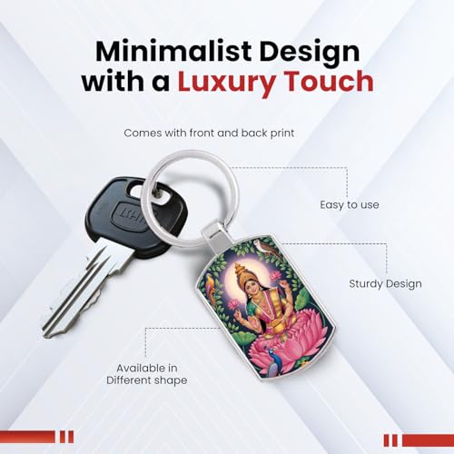 Image of Stylish Metal Keychains with Permanent Glossy Print - Inspirational Quotes & Spiritual Designs - Perfect Key chains for loved ones, Personal Use, Gifts & Return Gifts
