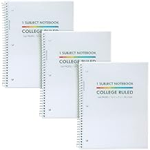 Pukka Pad, Single Subject Basics Notebook 3 Pack 10.5 x 7.5in Wire Bound Notepads with 160 Pages, 80 Sheets of 80GSM Paper Features 3-Hole Punch Margins and Clear Polypropylene Cover