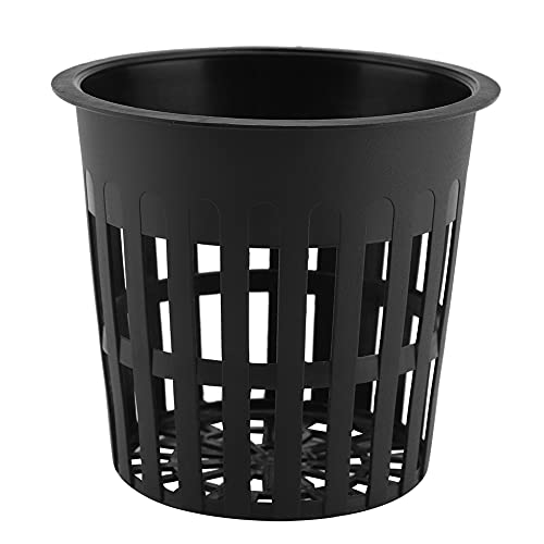 Akozon Ensemble de 10 Pièces Durables, Ensemble de 10 Pièces Tasse de Panier Hydroponique en Plastique Durable S pour la Plantation de Balcon de Jardin (Black)