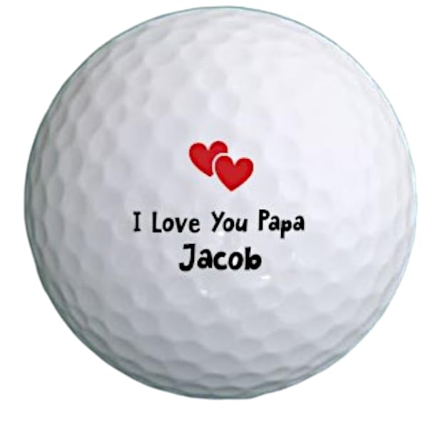 Personalization Universe Loving Hearts Personalized Golf Ball Set of 3