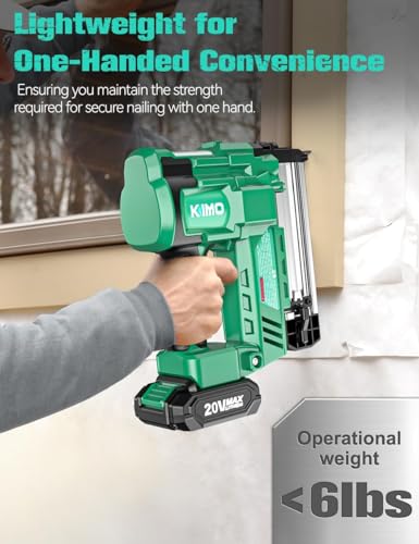 KIMO 2" Brad Nailer Cordless 18 Gauge w/ 20V Battery 2.0Ah X 2 thumbnail 8