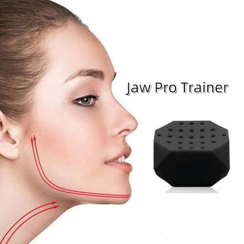 Norhogo 6pcs Kieferübungsgerät, Silikon Jawliner Sanitär und geruchlosMuskeltrainer für Männer und Frauen für Anfänger, Mittelstufe und Fortgeschrittene Benutzer, 3 Farben