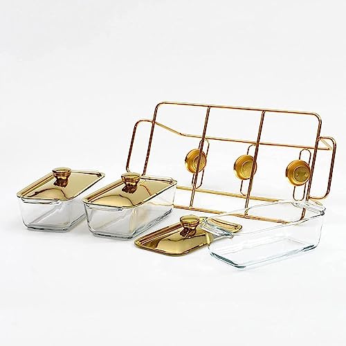 Chafing Dish Buffet-Set, rechteckige Edelstahl-Chafers und Buffetwärmer-Sets mit Tabletts, Pfannendeckel-Rahmenständer für Küchenparty-Bankett, 3 x 1,3 l – Bild 6