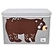 CLCROBD Foldable Large Kids Toy Chest with Flip-Top Lid, Collapsible Fabric Animal Toy Storage Organizer/Bin/Box/Basket/Trunk for Toddler, Children and Baby Nursery (Bear)