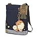 Chala Women Handbag Patch Crossbody - Pomeranian - Denim