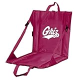 Logo Brands NCAA Montana Grizzlies Portable Foldable Stadium Seat with Back Support – 16