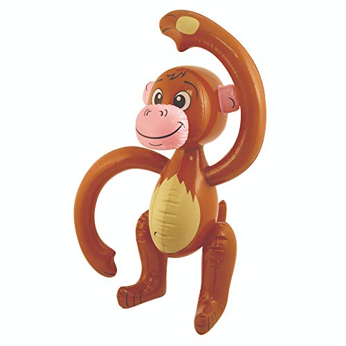 Monkeyin' Around 991830AMS-Fltb-S-C - Mono inflable (61 cm), color marrón