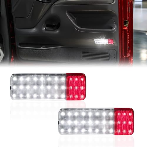 DERMOKA LED Interior Door Pannel Lights for 1992-1996 Ford F150 F250 Bronco 1992-1997 F350 Door Reflector Lamps 2PCS