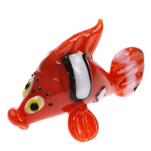 Ornamented Red Glass Clown Fish Ornament Like Nemo