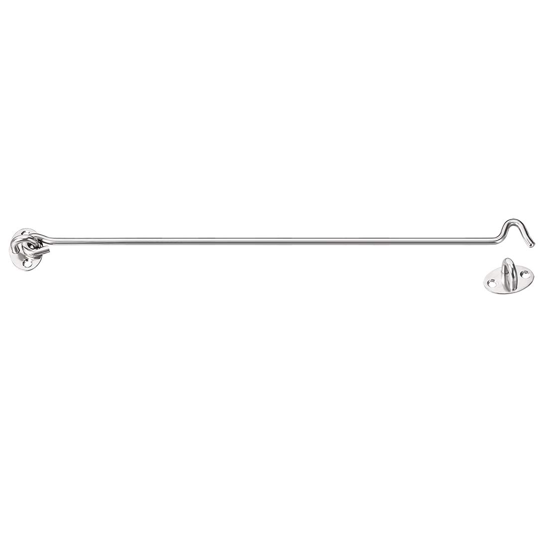 uxcell 14" Cabin Hook Eye Latch Gate Door Swivel Window Hook Stainless Steel with Mounting Screws 2pcs