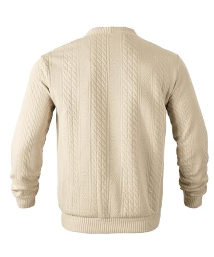 Men's Cardigan Sweater Long Sleeve Casual Lightweight V Neck Button Down Cable Knit Sweater with Pockets3