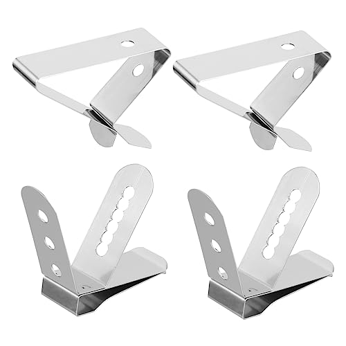 Unomor 4pcs Food Thermometer Pot Clip Heavy Duty Thermometer Holder for Pot for Smoker Grill Oven