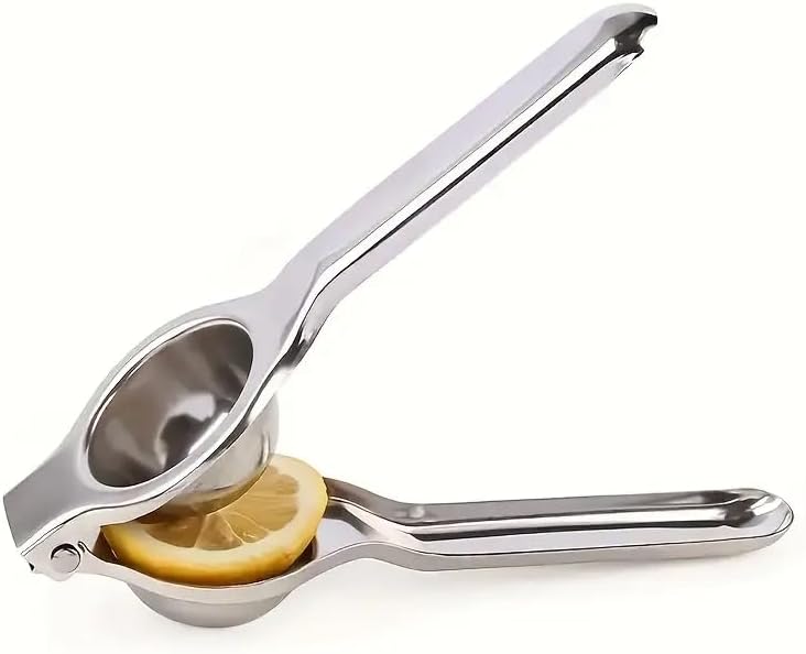 Stainless Steel Manual Citrus Juicer  Ergonomic Hand Press for Lemon, Lime & Orange, Quick Fresh Juice Extraction for Home Kitchen Use