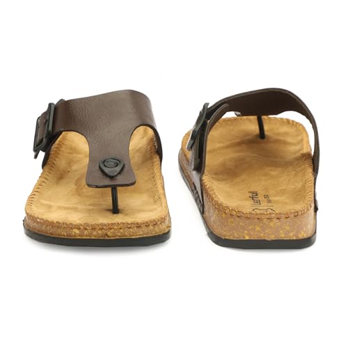 Image of Leatherful Men's premium leather slipper | Genuine Leather upper | Suede Leather Insole | PU sole | Stylish flip flop for men |