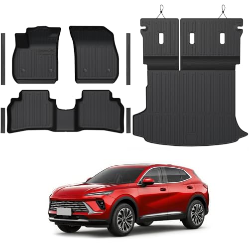 GALVAGNITE Floor Mats Set for Buick Envision 2021-2025 2026 Accessories Full Coverage All Weather Floor Mats Cargo Mat with Backrest Protectors & Door Sill Guards