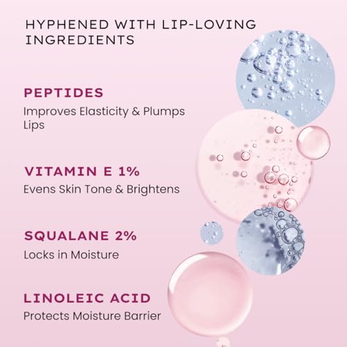 Image of Hyphen Tinted Lip Balm | Brightens & Reduces Dark Lips & Pigmentation | 1% Vitamin E, Peptide & 2% Squalane | Winter Lip Care | 24H Moisturization for Dry & Chapped Lips | Orchid (Mauve Shade)- 10g