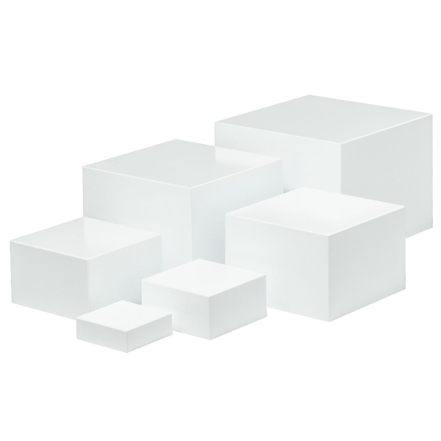 Présentoirs à buffet acrylique blanc supports de présentation réutilisables pour dessert