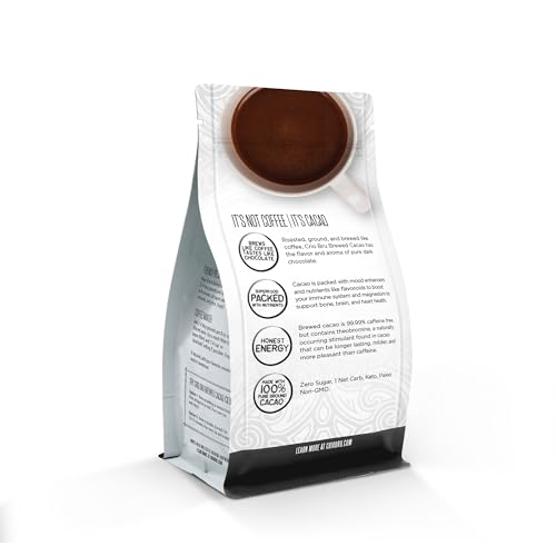 Crio Bru Brewed Cacao Nicaragua Medium Roast Coffee Alternative 100 Percent Pure Cacao Beans 99 Caffeine Free 10 Ounce Non Organic