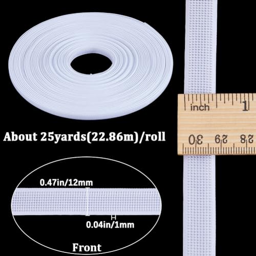 GORGECRAFT 25 Yards White Polyester Boning 12mm Wide High Density Corset Boning for Sewing Bra Boning Tool Garment Accessories for Wedding Bridal Dress Evening Gowns Lingerie Wide-brimmed Hats Making - Image 2