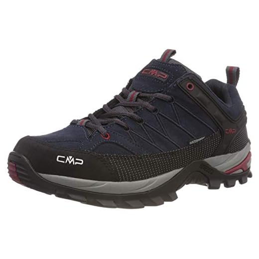 CMP Rigel Low Trekking Shoes WP, Zapatillas de Senderismo Hombre, Asphalt-Syrah, 42 EU