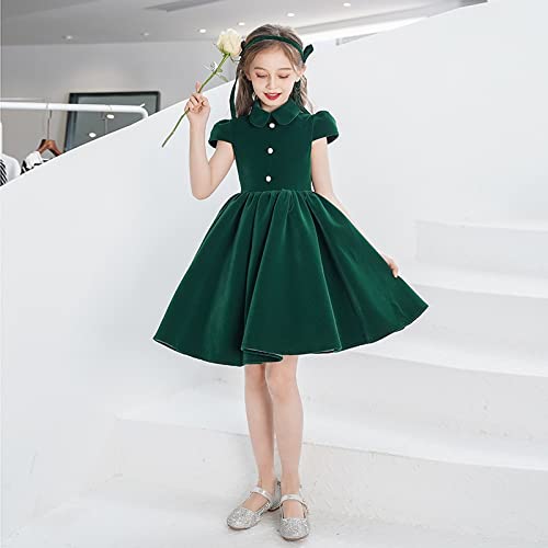 ZHCWT Girls' Dress Children's Dress French Green Dress Birthday Summer Dress  Party Wedding Christmas Dress (Color : Green, Size : 130cm): Buy Online at  Best Price in UAE