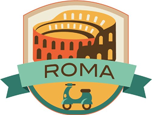 Roma Italy World City Travel Label Badge Alta Calidad De Coche De Parachoques Etiqueta Engomada 12 x 10 cm