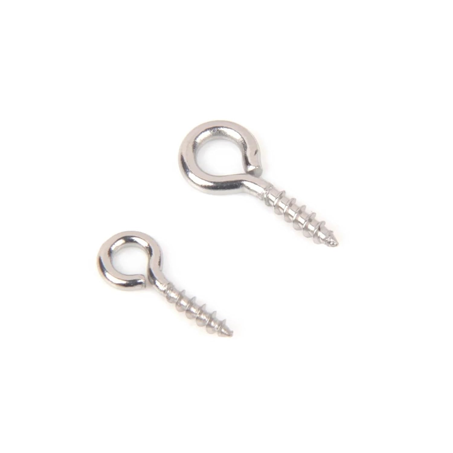 100pcs Stainless Steel Small Eye Pins Eyepins Hooks Gold Color Pearl Beads Eyelets Screw Threaded Hooks DIY Jewelry Making (Color : 100pcs Steel, Size : 1.0x4x10mm)