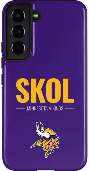 Skinit Pro Phone Case Compatible with Galaxy S22 - Officially Licensed NFL Minnesota Vikings Team Motto Design