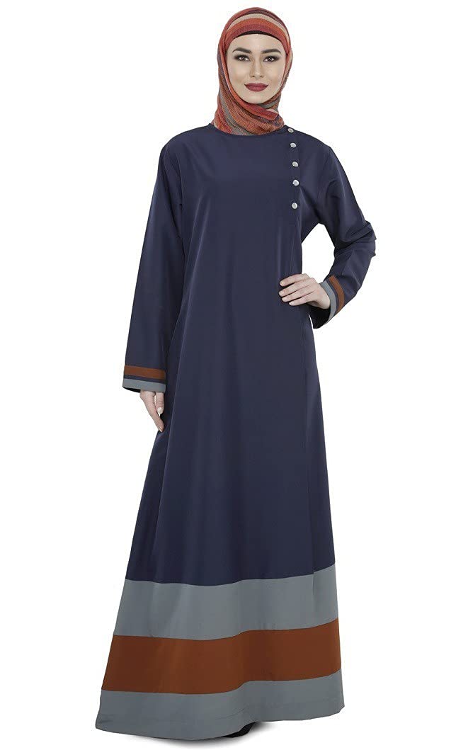 momin libas Pink Embroidery Crepe Abaya & Burqa for Women - X-Large, Gray-picture-38