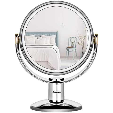 Auxmir Double Sided Makeup Mirror with Magnification Cover