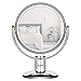 Produktbild Auxmir Kosmetikspiegel Makeup Spiegel mit 1X/ 10X Vergrößerung, Doppelseitig & 360° Schwenkbar Tischspiegel für Schminken Rasieren Gesichtspflege im Wohnzimmer Schmuckkaufhaus, Silber