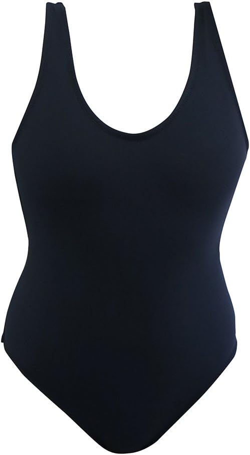 Sundae Women's One Piece Swimwear Supreme Lowback Sexy Retro 80s/90s Bodysuit (Small, Black)