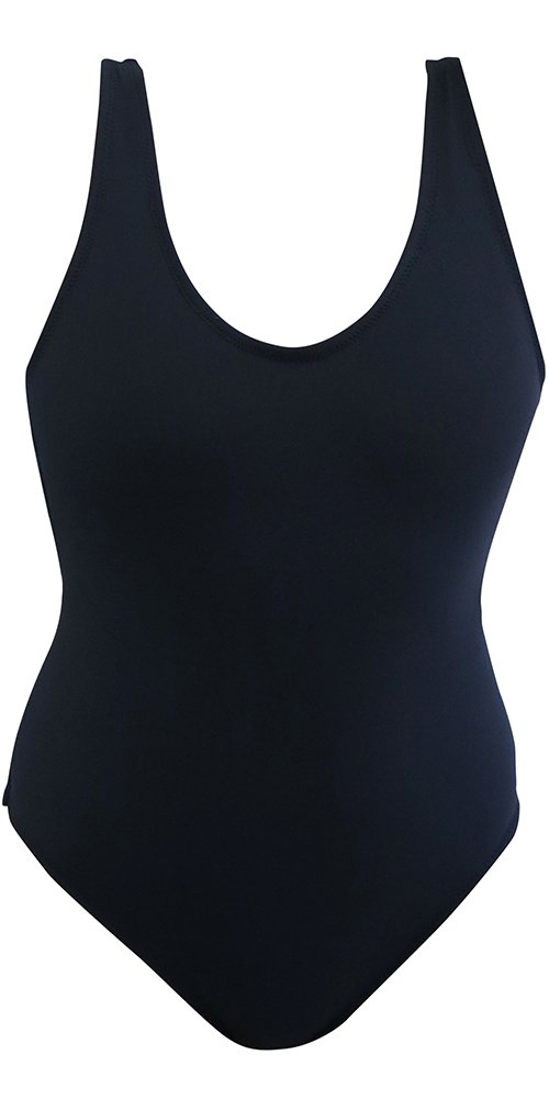 Sundae Women's One Piece Swimwear Supreme Lowback Sexy Retro 80s/90s Bodysuit (Small, Black)