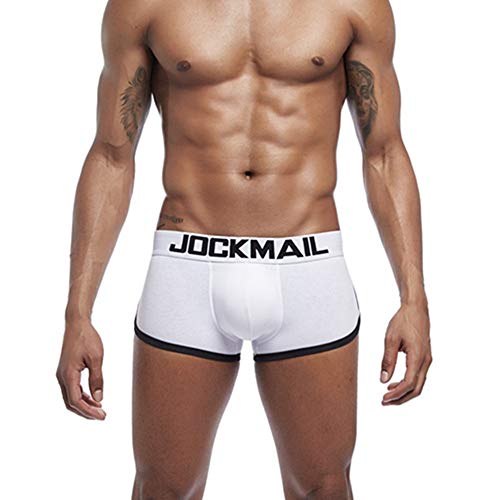 Caleçon Homme Rembourré avec Effet Push-Up Boxer Sexy Taille Basse avec Coque et Coussinets...