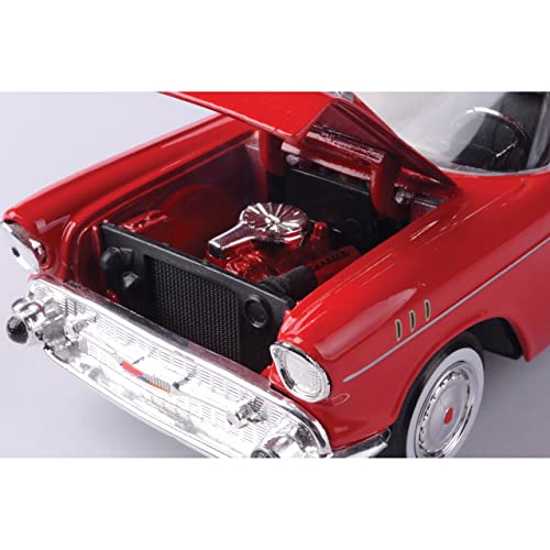 Motormax 1957 Chevy Bel Air Coupe 1/24 Rojo miniatura 4