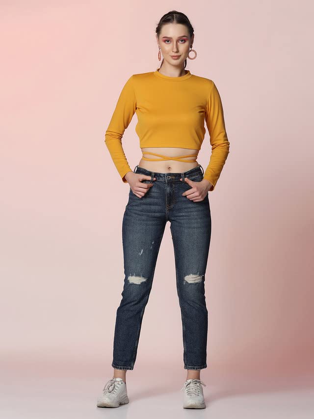 Image of Selvia Women's Solid Regular Fit Top