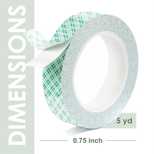 Image of Double Sided Foam Tape, 4016, 0.75 inch x 5 Yards, White, Heavy Duty, Double Coated Polyurethane Foam Tape, Perfect for Indoor Mounting, Bonding, Attaching, Crafting, Card Making Projects