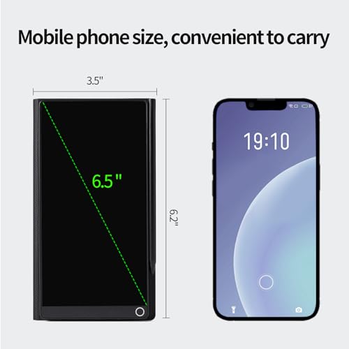 Czemo Tableau d'écriture LCD pour adulte de 6,5 pouces avec étui de protection, réutilisable, tableau d'écriture LCD, tablette d'écriture numérique, tableau magique pour bureau, salle de classe, mémo – vue 7
