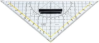 LINEX 100412006 ekierka geometryczna 2621GH ze zdejmowanym uchwytem 16 cm GEO 180 stopni geometria trójkąt ze skalą mm