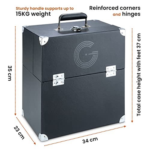 Boîte de rangement pour disques vinyles Legend pour disques vinyles | Peut contenir jusqu’à 40 disques vinyle | Panneau d’ouverture avant pour une navigation facile dans vos vinyles. - Les Beatles, Paul McCartney, John Lennon, RIngo Starr, George Harrison Boîte de rangement pour disques vinyles Legend pour disques vinyles | Peut contenir jusqu'à 40 disques vinyle | Panneau d'ouverture avant pour une navigation facile dans vos vinyles. – Image 3